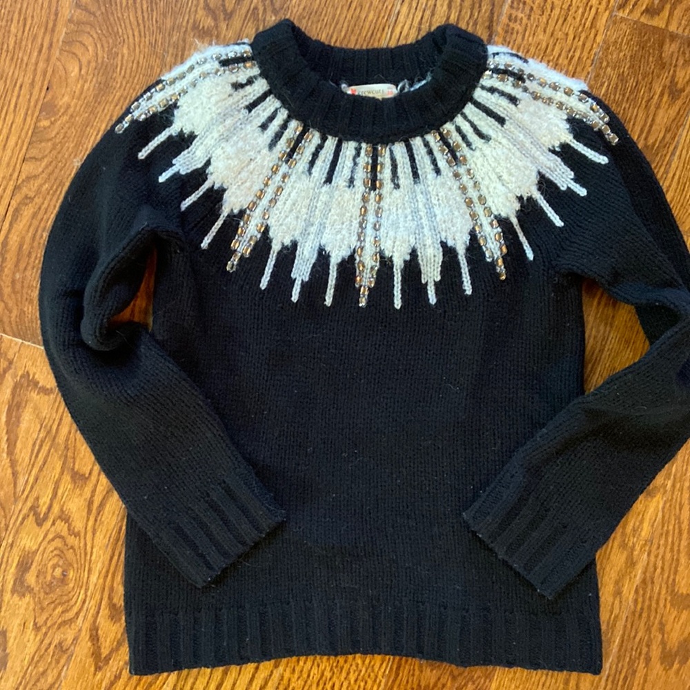 Crewcuts jeweled wool fairisle sweater